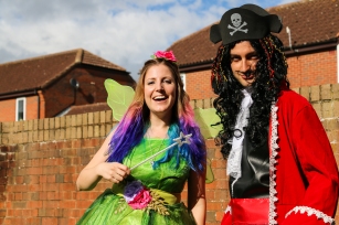 Tinkerbell and Captain Hook - Two of my best friends dressed up for a Disney themed party